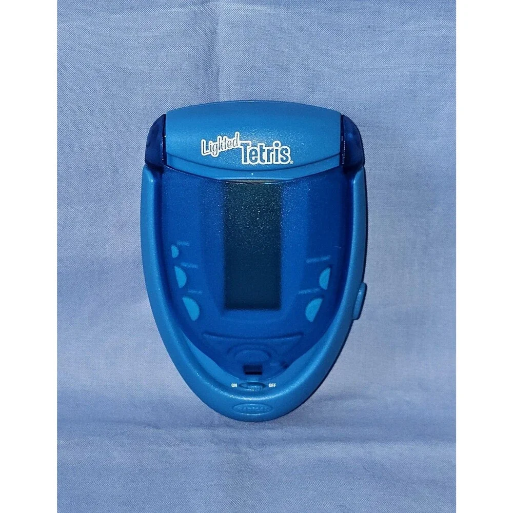 Vintage 2003 Radica Lighted TETRIS Handheld Video Game TESTED - Retro Block Blue